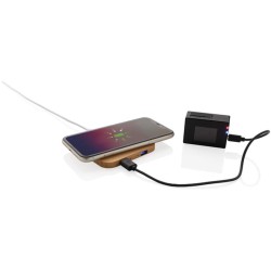 Bezdrátová nabíječka 10W s USB z FSC bambusu