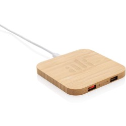 Bezdrátová nabíječka 10W s USB z FSC bambusu