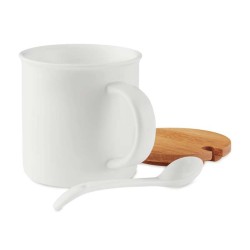 Porcelánový hrnek se lžičkou