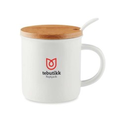 Porcelánový hrnek se lžičkou