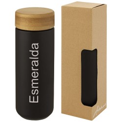 Keramický hrnek Lumi o objemu 300 ml s bambusovým víčkem