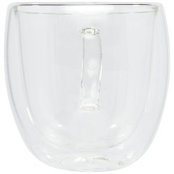 Skleněný dvoustěnný kelímek Manti o objemu 250 ml s bambusovou táckou
