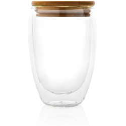 Sklenice s bambusovým víčkem 350ml