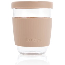 Sklenice se silikonovým víkem a úchopem Ukiyo