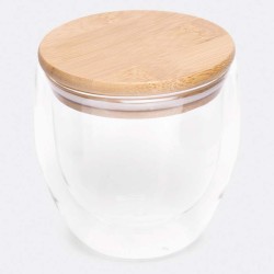 Dvouplášťová sklenice BAMBOO ART S, kapacita cca. 250 ml