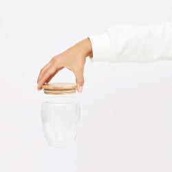 Dvouplášťová sklenice BAMBOO ART M kapacita cca. 350 ml