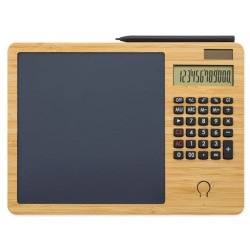 Bambusová kalkulačka s psacím tabletem