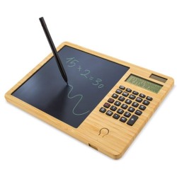 Bambusová kalkulačka s psacím tabletem