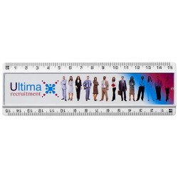 Plastové pravítko Ellison 15 cm s papírovou vložkou