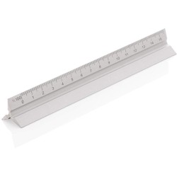 Hliníkové trojúhelníkové pravítko 15cm