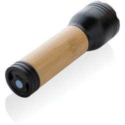 USB svítilna Lucid 3W z RCS recykl. plastu a bambusu