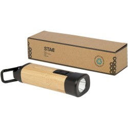Kuma svítilna z bambusu / RCS recyklovaného plastu s karabinou