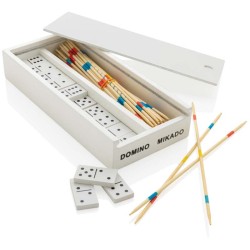 FSC dřevěná sada domino/mikádo v krabičce