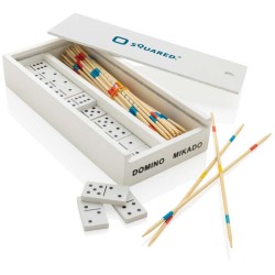 FSC dřevěná sada domino/mikádo v krabičce