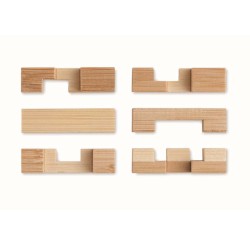 Squarenats Bambusový hlavolam Puzzle