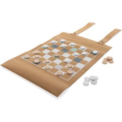 Britton skládací korková sada her backgammon a dámy