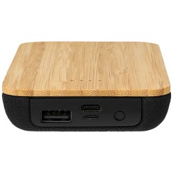Future bezdrátová powerbanka s kapacitou 6 000 mAh a materiálem bambus/látka
