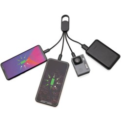 Nabíjecí kabel 4 v 1 s karabinou