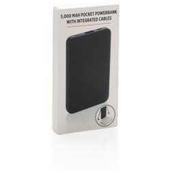 Kapesní powerbanka 5 000 mAh s integrovaným kabelem