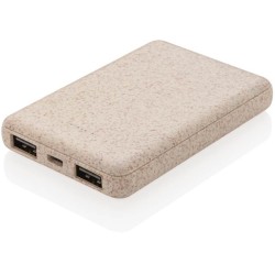 Kapesní powerbanka 5 000 mAh z pšeničné slámy