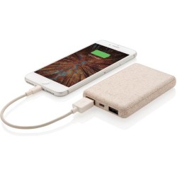 Kapesní powerbanka 5 000 mAh z pšeničné slámy