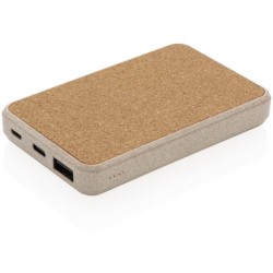 Kapesní powerbanka z korku a pšenice 5 000 mAh
