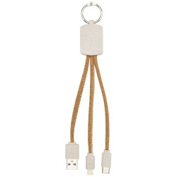 Napájecí kabel z pšeničné slámy a korku Bates 3-v-1