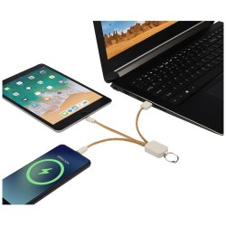 Napájecí kabel z pšeničné slámy a korku Bates 3-v-1
