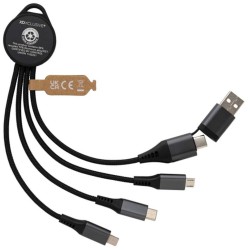 Nabíjecí kabel 6 v 1 Terra 12cm z RCS recykl. hliníku a TPE