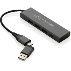 USB rozbočovač Terra z RCS recykl. hliníku