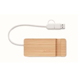 Hubstand Bambusový USB rozbočovač