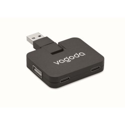 Square-c 4portový USB rozbočovač