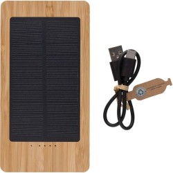 Solární powerbanka Sunwick 10 000 mAh z bambusu