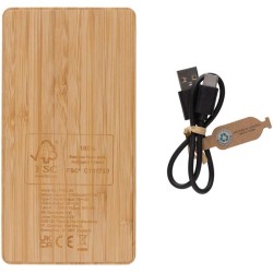 Solární powerbanka Sunwick 10 000 mAh z bambusu
