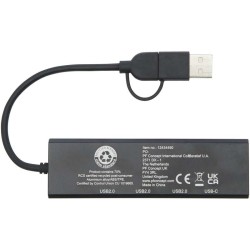 Rise USB 2.0 hub z RCS recyklovaného hliníku