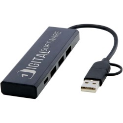 Rise USB 2.0 hub z RCS recyklovaného hliníku