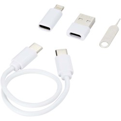 Savvy recyklovaný plastový modulární nabíjecí kabel s držákem na telefon