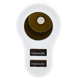 Nabíječka do auta se dvěma USB výstupy a zásuvkou na zapalovač