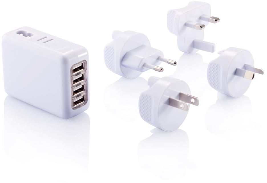 Cestovní zástrčka se 4 USB porty