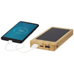 Bambusová solární powerbanka s kapacitou 8000 mAh Alata