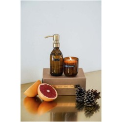 Wellmark Discovery dávkovač mýdla na ruce 200ml a 150g sada vonných svíček - s vůní bambusu