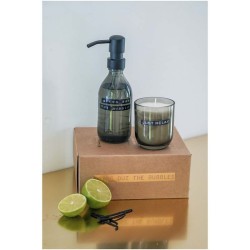 Wellmark Discovery dávkovač mýdla na ruce 200ml a 150g sada vonných svíček
