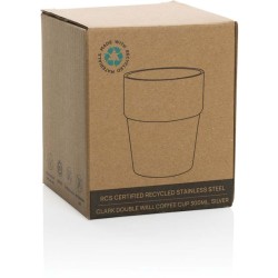 Hrnek s dvojitou stěnou Clark 300ml z RCS recykl. oceli