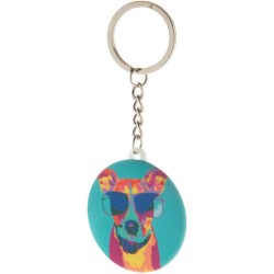 Rpet placka přívěšek na klíče KeyBadge RPET Mini
