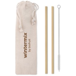 Natural straw Bambusové brčko s kartáčkem