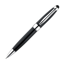 Černý stylus a kuličkové pero